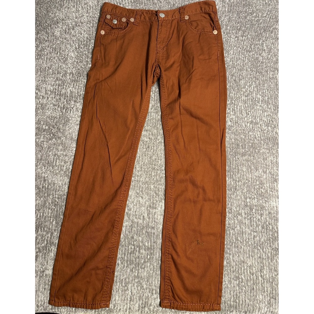 True Religion Billy Big T Pants Size 34 Urban Cow Brown Made USA Vintage Y2K